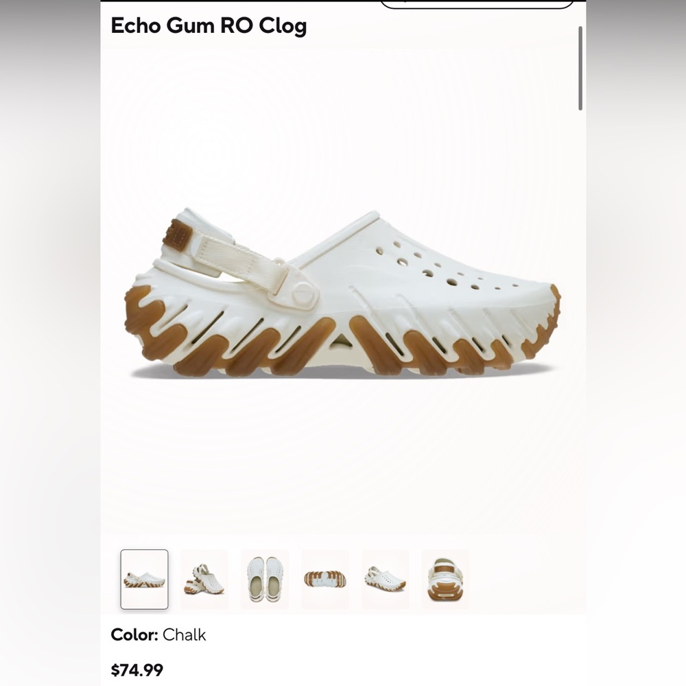 Croc Echo Gum RO Clog- Brand New!